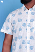 Regular Fit Cotton Men’sHalf Sleeved Shirt In Block Print