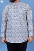 Regular Fit Cotton Men’s Short Kurta In Floral Print