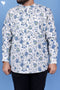 Regular Fit Cotton Men’s Short Kurta In Floral Print