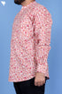 Regular Fit Cotton Men’s Short Kurta In Floral Print