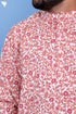 Regular Fit Cotton Men’s Short Kurta In Floral Print