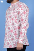 Regular Fit Cotton Men’s Short Kurta In Floral Print