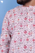 Regular Fit Cotton Men’s Short Kurta In Floral Print