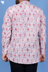 Regular Fit Cotton Men’s Short Kurta In Floral Print