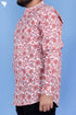 Regular Fit Cotton Men’s Short Kurta In Floral Print