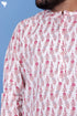 Regular Fit Cotton Men’s Short Kurta In Floral Print