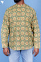 Slub Cotton Green Mens Short Kurta