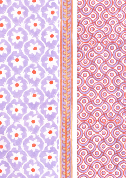 Cambric Cotton Dress Material With Kota Dupatta in Block Print