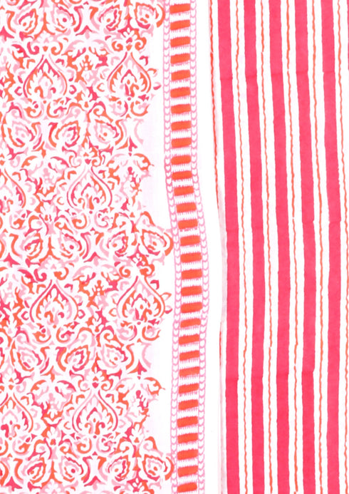 Cambric Cotton Dress Material With Kota Dupatta in Block Print