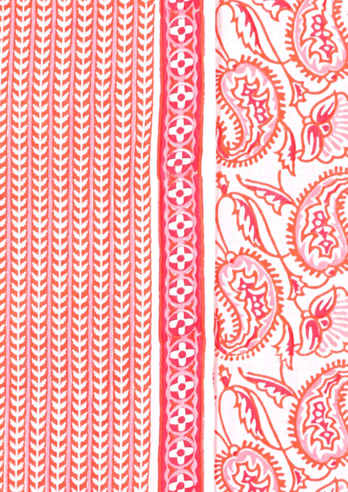 Cambric Cotton Dress Material With Kota Dupatta in Block Print