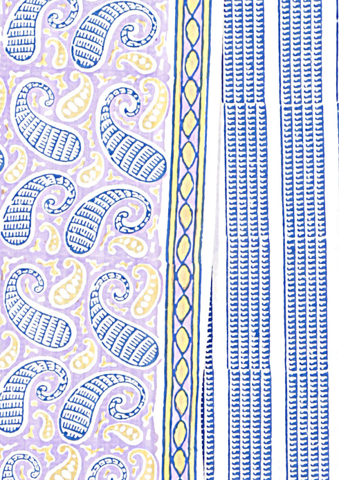 Cambric Cotton Dress Material With Kota Dupatta in Block Print