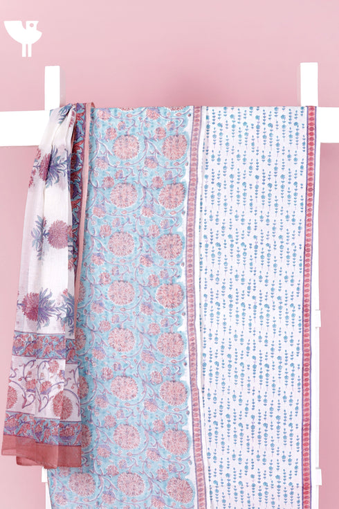 Chanderi Silk Dress Material With Dupatta