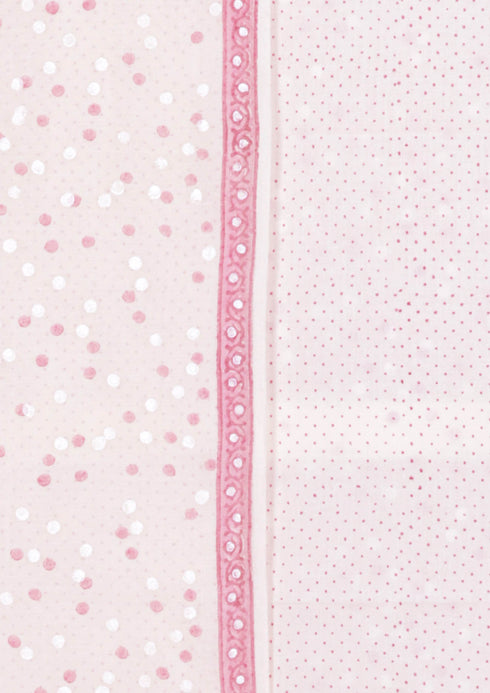 Chanderi Silk Dress Material With Dupatta In Block Print