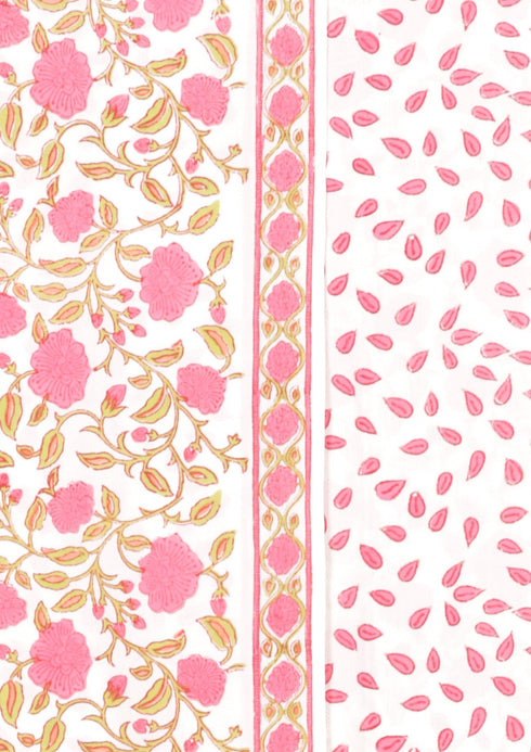 Bizzy Lizzy Dress Material With Chiffon Dupatta in Block Print