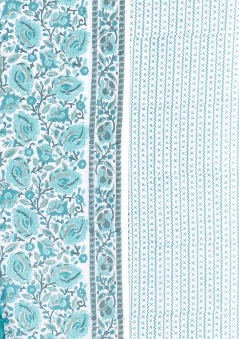 Bizzy Lizzy Dress Material With Chiffon Dupatta in Block Print