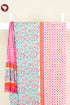 Bizzy Lizzy Dress Material With Chiffon Dupatta In Floral Block Print