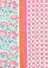 Bizzy Lizzy Dress Material With Chiffon Dupatta In Floral Block Print