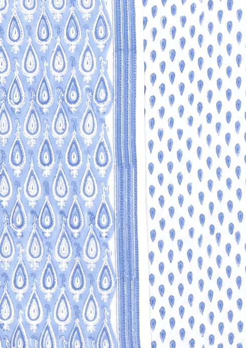 Bizzy Lizzy Dress Material With Chiffon Dupatta in Block Print