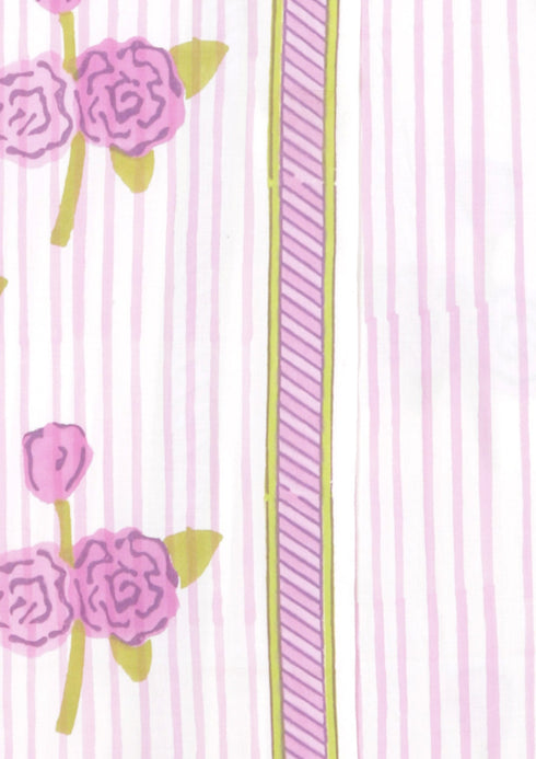 Bizzy Lizzy Dress Material With Chiffon Dupatta In Floral Block Print