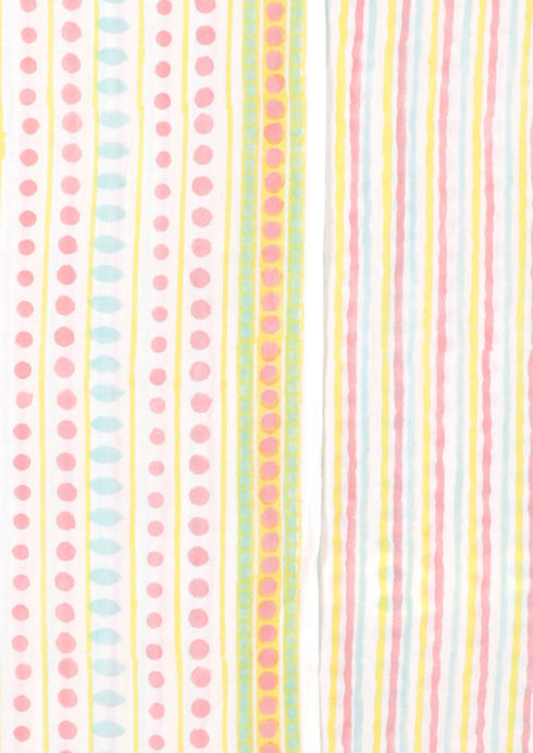 Cambric Cotton Dress Material With Chiffon Dupatta in Block Print