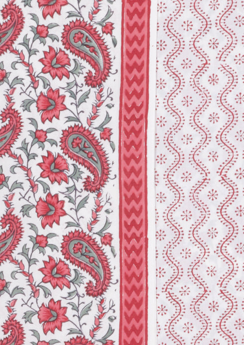 Bizzy Lizzy Dress Material With Kota Dupatta in Block Print