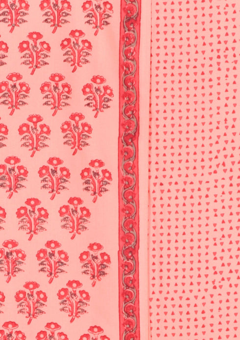 Bizzy Lizzy Dress Material With Kota Dupatta in Block Print