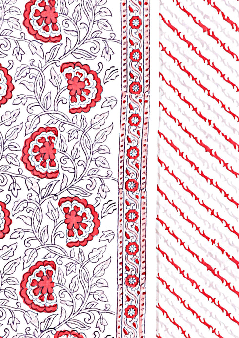Bizzy Lizzy Dress Material With Kota Dupatta in Block Print