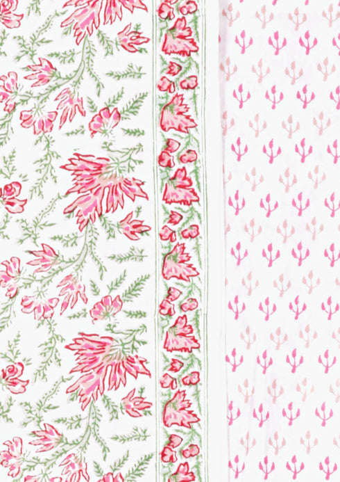 Bizzy Lizzy Dress Material With Kota Dupatta in Block Print