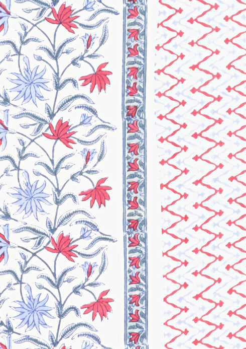 Bizzy Lizzy Dress Material With Kota Dupatta in Block Print