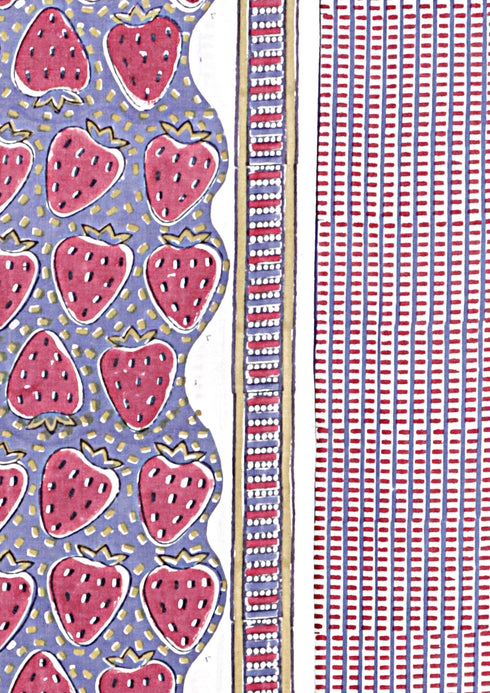 Bizzy Lizzy Dress Material With Kota Dupatta In Block Print