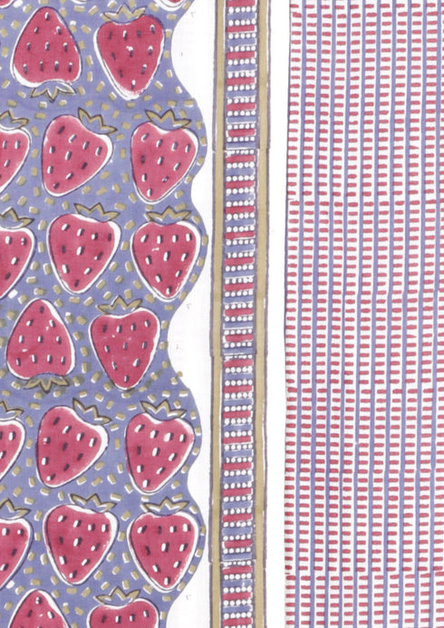 Bizzy Lizzy Dress Material With Kota Dupatta In Block Print