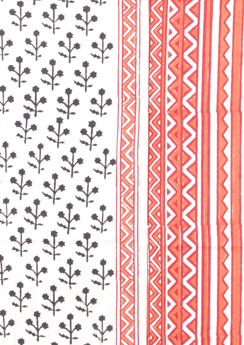 Bizzy Lizzy Dress Material With Kota Dupatta In Block Print
