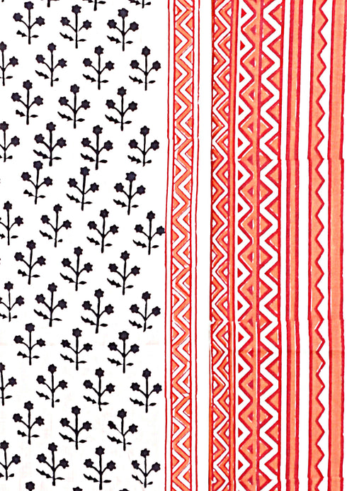 Bizzy Lizzy Dress Material With Kota Dupatta In Block Print