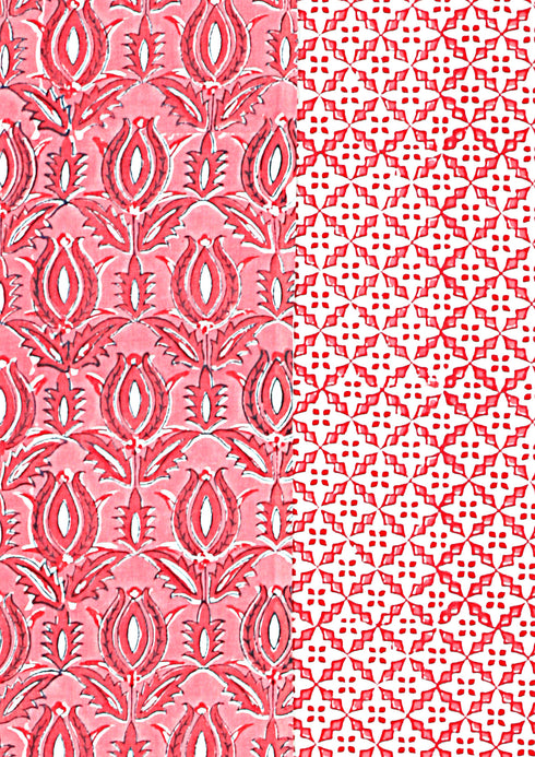 Bizzy Lizzy Dress Material With Kota Dupatta in Block Print
