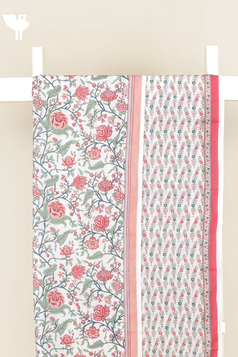 Cambric Cotton Kurta/Pant Two Piece Dress Material in Floral Print