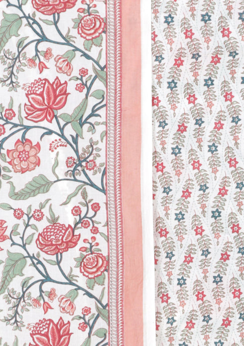 Cambric Cotton Kurta/Pant Two Piece Dress Material in Floral Print