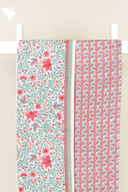 Cambric Cotton Kurta/Pant Two Piece Dress Material in Floral Print