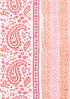 Cambric Cotton Dress Material With Chiffon Dupatta in Paisley Block Print