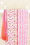 Cambric Cotton Dress Material With Chiffon Dupatta in Block Print