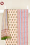 Bizzy Lizzy Dress Material With Kota Dupatta In Paisley Floral Block Print