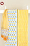 Cambric Cotton Dress Material With Kota Doria Dupatta in Floral Block Print
