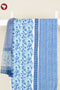 Cambric Cotton Dress Material With Kota Doria Dupatta in Floral Block Print