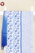 100% Cambric Cotton White & Blue Dress Material