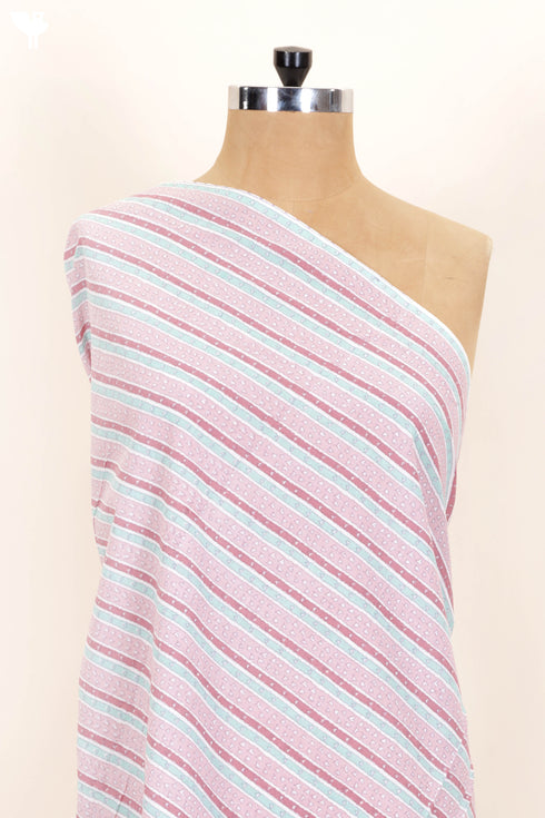 Cambric Cotton In Striped Print