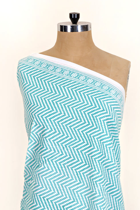 Cambric Cotton In Zigzag Print