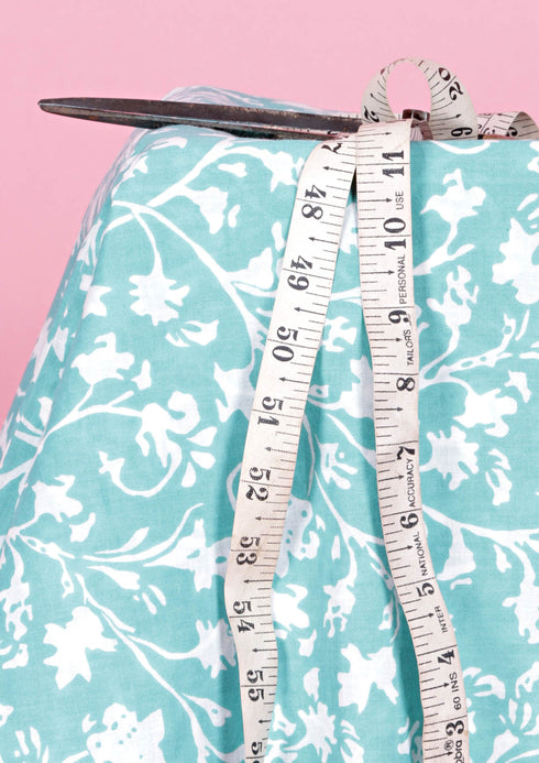 Cambric Cotton In Floral Block Print