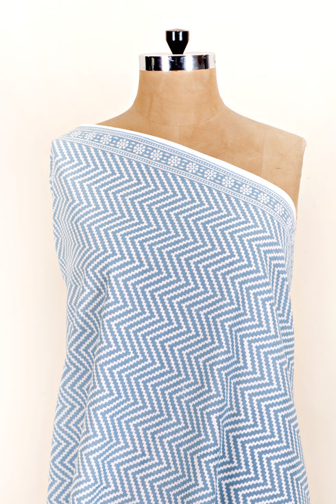 Cambric Cotton In Zigzag Print