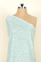 Cambric Cotton Mint Green Floral Block Fabric