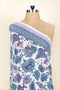 Cambric Cotton White Lavender Floral Print Fabric