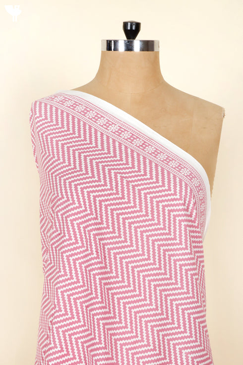 Cambric Cotton In Zigzag Print